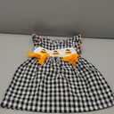 Baby Toddler Girl Halloween Outfit Gingham Pumpkin Embroidered Dress Toddler Fall Halloween Clothes 12M 18M 2T 3T 4T (Black)