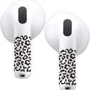 RockMax for AirPods 4 SkinLeopard Print Decal Sticker for Air Pods 4th Gen, Compatible with Clear AirPod 4 Case 2024, Durable Tattoo Wrap, Easy to Apply
