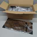 MOOACE Slim Storage Cart, 4 Tier Rolling Kitchen Shelving Unit on Wheels Mobile Narrow Cart with Wooden Tabletop for Bathroom, Laundry Narrow Places, 16.6''x 7.3''x 31.1''inch (Black)