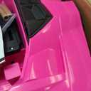 ELEMARA Licensed Lamborghini Car for Kids to Drive with Scissor Door,Toddler Ride on Toys with Remote Control,12V Battery Car for Kid with Bluetooth,MP3 Player,LED Light and Wide Seat, Hot Pink, 45.1 inches x 25.2 inches x 17.9 inches