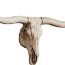 KIWZZXXKW Cow Skull Wall Decor, Faux Longhorn Skull Wall Decor - Handmade Faux Taxidermy Bull's Head Wall Hanging - Large Farmhouse Decor 31inch (Longhorn)