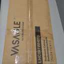 VASAGLE Storage Cabinet with Drawers, Freestanding Floor Cabinet with Door, 11.8 x 21.7 x 32.3 Inches, Adjustable Shelf, for Bathroom, Living Room, Kitchen, Cloud White ULHC041WH01S