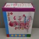 Pink Villa Playset for Girls Ages 3-7, 4-Story 10-Room House with 2 Dolls, Furniture & Accessories, Pretend Play Toddler Toy, Birthday Gifts for Kids 3-8