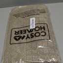 COSY HOMEER 27X18 Inch Anti Fatigue Kitchen Rug Mats are Made of 100% Polypropylene Half Round Rug Cushion Specialized in Anti Slippery and Machine Washable (Beige 1 pc)