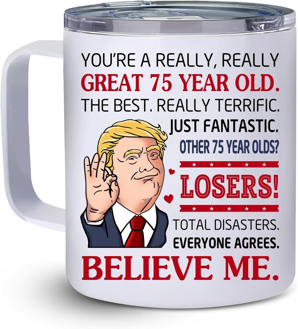 75th Birthday Gifts - 2025 75th Birthday Gifts - 75th Mug - 75 Years Old Gift - 75th Birthday Decorations For Men Women - Birthday Gifts For Grandma, Grandpa, Dad, Mom