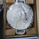 CAROTE 5QT Cast Iron Dutch Oven Pot with Lid, Enameled Floral Dutch Ovens with Gift Box, Cast Iron Pot for Sourdough Bread Baking, Braising, Stews, Roasting, Dual Handles, Healthy & Non-Toxic, All Stovetop Compatible, Oven Safe up to 500 F, White