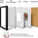 8x8 Picture Frame Set of 5,Display 4x4 Pictures with Mat or 8x8 without Mat, Black 4x4 Photo Frames Tabletop or Wall Mount Display for Poster Diploma Certificate Document Prints Photos Paintings