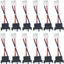 First Alert BRK ADF-12 BRK Smoke Alarm Adapter Plug for Firex Hardwire Smoke Alarms, White/Black, Pack of 12