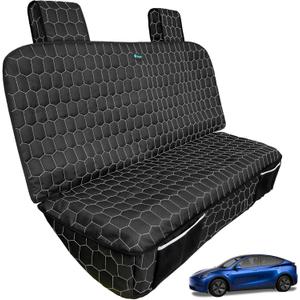 Car Seat Covers for Dogs ,Bench backseat Protector for Pets with Headrest for 2020-2022 Model Y, Easy Cleanup and Non slip