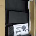 gianotter Dual Monitor Stand Riser, Desk Organizer With Drawer and 2 Pen Holders, Computer Monitor Stand, Shelf for Top of Desk, Black