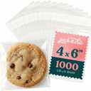 4" X 6" Self Sealing Cellophane Bags (1000 Pack) - Clear Cookie Bags With Seal for Baked Goods Packaging, Cookie Wrappers, Bakery Packaging, Bake Sale, Candy, Treats, Goodies, Gifts, Party Favors