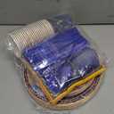 168Pcs Blue Eid Ramadan Decorations for Home Mosque Lantern Moon Plates and Napkins Cups Forks Islamic Muslim Decor Tableware Sets for Eid al-Fitr Decor al-Adha Festival Home Party Supplies Serves 24