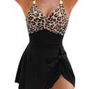 Blooming Jelly Womens One Piece Swimsuit Tummy Control Bathing Suit Gold Metal Tie Knot 2025 Swim Dress XL