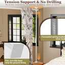 Goovilla Room Divider for Room Separation, Tension Curtain Rods No Drilling, 4-10ft(H) 28-70inch(W) Adjustable Temporary Privacy Wall Divider, Heavy Duty Freestanding Space Partition Separator, White