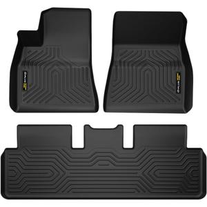 3PCS G-PLUS Floor Mats, Compatible with Tesla Model 3 2017-2023 Sept Old Style, NOT Fit 2023 Oct-2026 New Model,1st & 2nd Row Cargo Liners All Weather Full Cover Protection Car Floor Liners