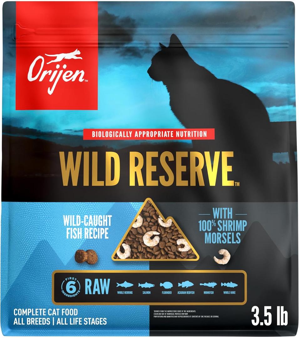 ORIJEN Wild Reserve Dry Cat Food Wild-Caught Fish Recipe 3.5lb Bag (EXP 06/20/27)