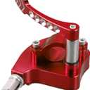 X AUTOHAUX 7/8 Inches Universal Thumb Throttle Assembly for Yamaha Banshee 350 Blaster 200 YFZ450 Warrior 350 Metal Red