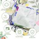 Maxcheck 24 Pcs Reusable Cotton Cloth Napkins 16 x 16 Inch Floral Flower Washable Cocktail Dinner Napkins for Family Dining Wedding Party Table Decoration(Fresh Flower)
