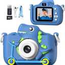 Mgaolo Kids Camera Toys for 3-12 Years Old Boys Girls Children,Portable Child Digital Video Camera with Silicone Cover, Christmas Birthday Gifts for Toddler Age 3 4 5 6 7 8 9 (Blue)