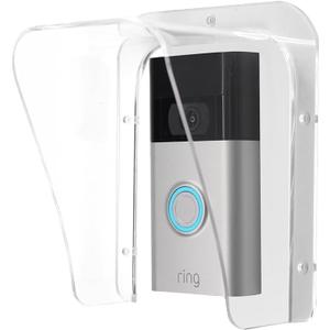 Doorbell Rain Cover Weatherproof Compatible for Ring/Blink/Google Nest Video Doorbell, Large Acrylic Doorbell Cover Protector for Outside Camera Doorbell/Door Keypad/Attendance Machine