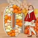 imprsv 4FT Marquee Number, Mosaic Numbers for Balloons, Mosaic Balloon Frame, Number 0 Balloon for 30th 40th 50th Birthday Decor, 60th Anniversary Decorations, Large Giant Cardboard Numbers