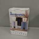 6L Humidifiers for Bedroom Large Room Home,Cool and Warm Humidifier for Baby and Plants Hot Mist Top Fill Desk Humidifier Oil Diffuser,Quiet,Auto Mode,360Nozzle-Midnight Black(2026 Upgraded)