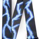 Guitar Strap- Polyester- Adjustable - For Acoustic/Bass/Electric Guitars - Made in Canada (BLUE LIGHTNING) 58"