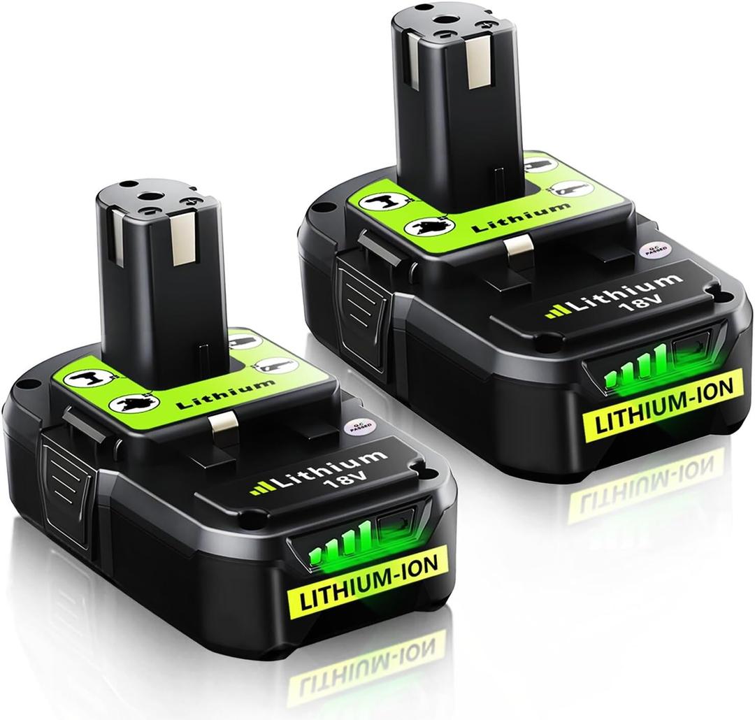 JAUKIST 4.0Ah Replacement for Ryobi 18V Battery 2 Pack