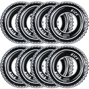 8 Pcs Racecar Themed Birthday Party Inflatable Tire Pool Floats Tire Tubes for Kids Parties 36 Inch Giant Ring Adults Wheels Birthday Party Supplies Truck Race Car Party Favors Decorations