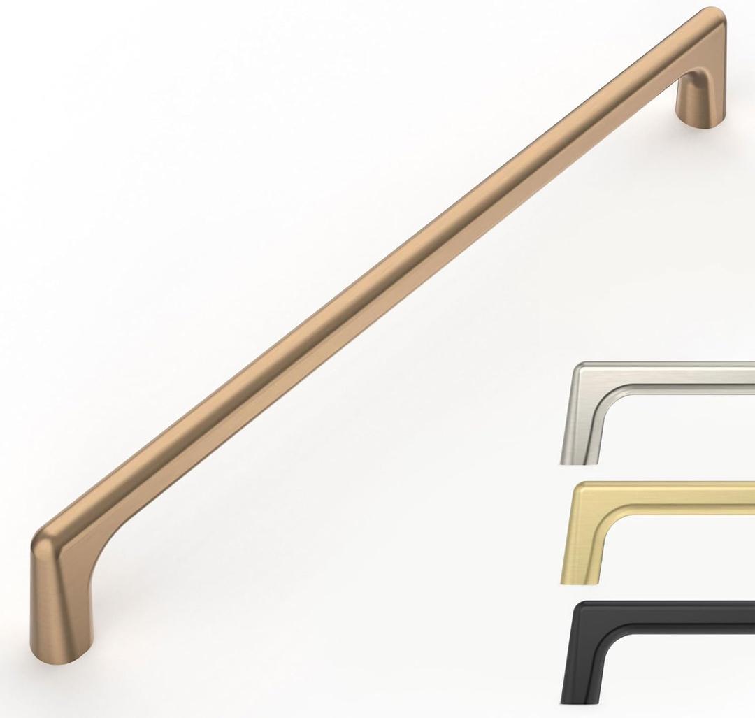 9BUILD 10 Pack Champagne Bronze Cabinet Pulls 7.5 Inch Kitchen Cabinet Handles Cabinet Hardware Kitchen Handles for Cabinets Cupboard Handles Dresser Pulls Drawer Handle