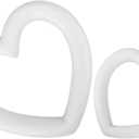 FUOYLOO DIY Heart Shaped Foam Wreaths, Hollow Foam Hearts for Crafting and Painting, Wedding Decoration and Valentines Supplies