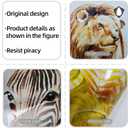 Large Safari Animals Boho Tropical Rainforest Leaves Tree Wall Stickers Jungle Animals Giraffe Elephant Lion Leopard Parrot Wall Decals for Living Room Bed Room Class Room Wall Dcor