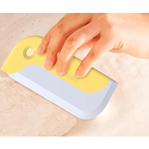 2 Pack Small Squeegees, Squeegee for Shower Glass, Car Window Squeegee, Glass Squeegee. Grey, Yellow, Blue for Home Kitchen, Countertop, Auto Windows, and Bathroom Mirrors