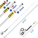RAYNEL 24FT Telescoping Pressure Washer Extension Wand with Brush Head, 2 Power Washer Extension Wands, Gutter Cleaner Attachment, 7 Spray Nozzle Tips, Support Belt and 2 Hose Adapters