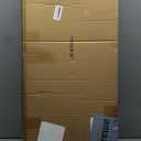 B FSOBEIIALEO Ottoman with Storage for Living Room, Sherpa Folding Storage Ottoman Foot Rest, 43.3 Inches Collapsible Bedroom Bench White