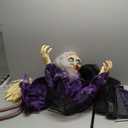 VINGLI Halloween Decor Animatronics Talking Outdoor Decorations with Voice Control Light Up Eyes Kick Legs for Indoor Party Prop and Outdoor Lawn Patio Yard Decor House Garden, 3FT Hanging Witch