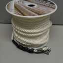 Made Nylon 3 Strand Anchor/Rigging Line Anchor Rope 3/8 Inch 100FT 150FT White (3/8" x 150')