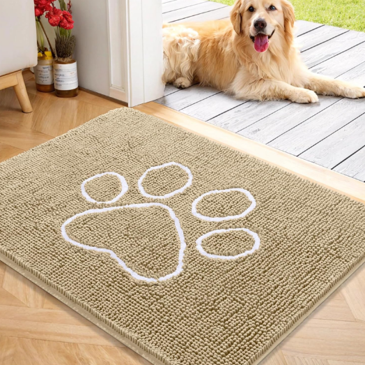 Super Absorbent Dog Door Mat, 30"*20“ Anti Slip Mat for Muddy Paws, Pet Rugs for Dirty Paws Washable That Absorbs Moisture and Dirt, for Dog Cage and Pet Resting Carpet