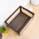 Natural Bamboo Wooden Storage Box, Antique Box Basket, Rustic Farmhouse Look Frame for Kitchen Pantry, Cabinets or Counters - Multipurpose Home Collection (Large)