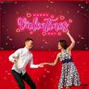 KatchOn, Happy Valentines Day Banner - XtraLarge 72x44 Inch | Neon Valentines Day Backdrop, Valentines Day Decorations | Valentines Backdrop for Photography | Valentines Banner, Valentines Decorations