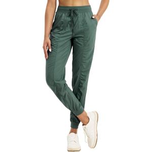 Willit Women's Workout Jogger Studio Track Athletic Pants Hiking Casual Pants with Pockets Lightweight (Teal, L)