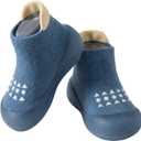 Hstyle Baby Sock Shoes Toddler Walking Shoes Infant Non-Slip Slippers Soft Rubber Sole Sneakers for Baby Boys Girls 12-18 Months Blue
