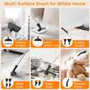 Pressurized Steam Cleaner, 3-Level Adjustable Handheld Steamer Cleaning for Home, 15s Fast Heat-Up & 47.3oz Tank, 2500W Multi-Surface Portable Steamer for Floor/Grout/Car/Kitchen & Bathroom