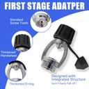 Scuba Diving Din to Yoke Adapter, Diving Regulator to Yoke Converter with Dust Cover for First Stage Adapter and Regulator Conversion, 250Bar, 3300PSI