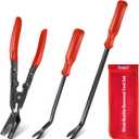 Keze 3 Pcs Auto Clip Pliers Set and Fastener Remover,Car Trim Rivet Removal Pry Tool Repair Kit with Storage Bag for Automotive Door Panel,Upholstery,Dashboard,Plastic Fasteners