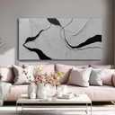 MLART99 Abstract Oil Painting Wall Art Modern Decor Living Room 24x48 Inch