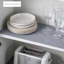 Shelf Cabinet Liner,Drawer Liners Non Adhesive Easiest Install Mat, Strong Grip Bottom,Easy Clean Non Slip Shelving Liner for Kitchen Cabinets,12" x20' (White)