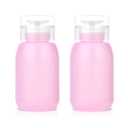 MEKK Acetone Push Down Pump Dispenser, 200ml 2-Pack Nail Polish Remover | Acetone Safe, Lockable Pump, Leak Proof, One-Touch Pump, BPA-Free, for Alcohol, Toner, Makeup Remover，Anti-Deformation