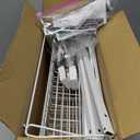 Over The Door Pantry Organizer, Wall Mount Spice Rack, Pantry Hanging Storage and Organization, 6 Adjustable Baskets Heavy-Duty Metal for Home & Kitchen, Back of Door Seasoning Rack - White