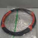 Elantrip Leather Steering Wheel Cover 15 1/2 to 16 inch Universal Large Grip Breathable for Car Truck SUV Jeep Anti Slip Black and Red